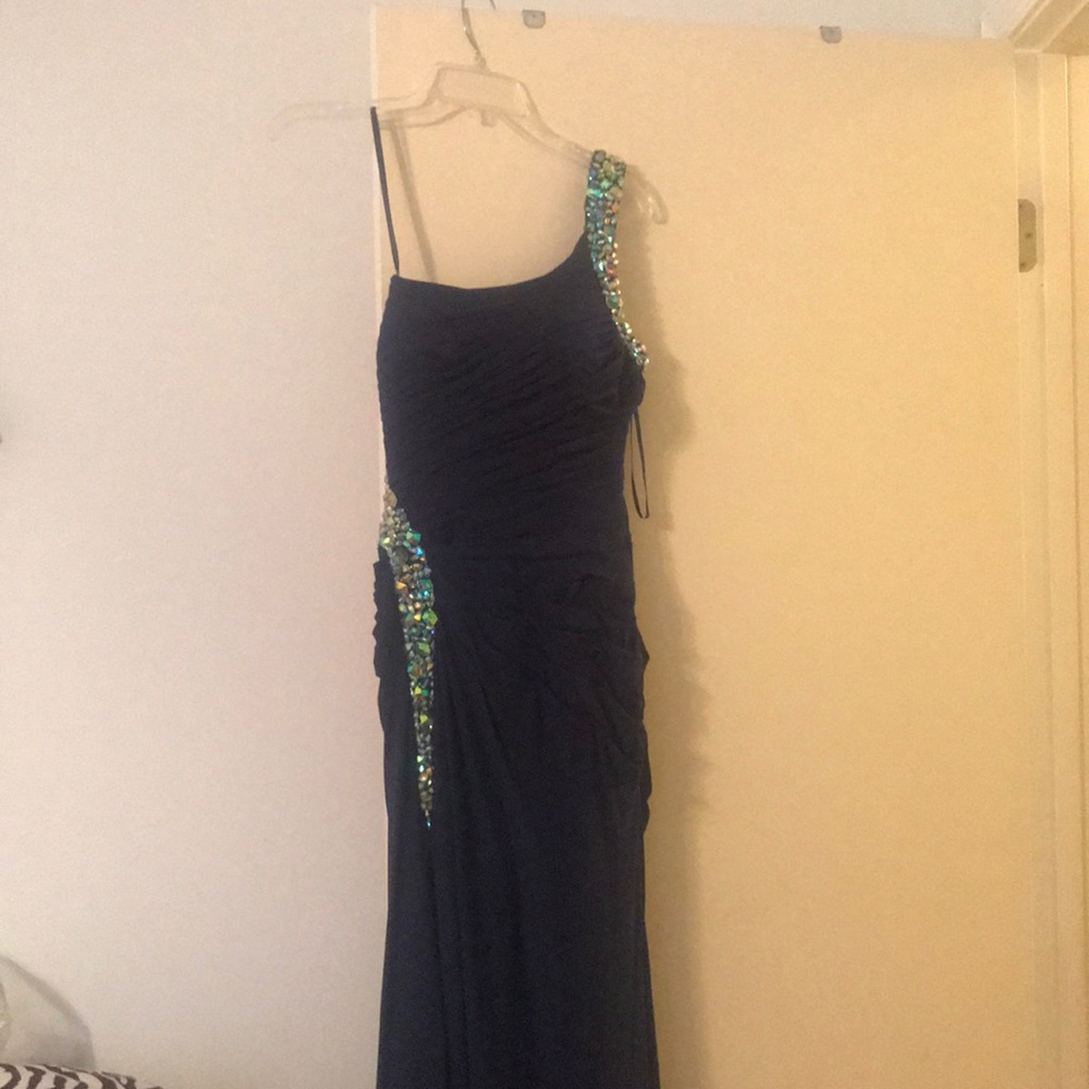 Navy blue gown